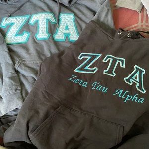 *Two* Zeta Tau Alpha women’s sweatshirts